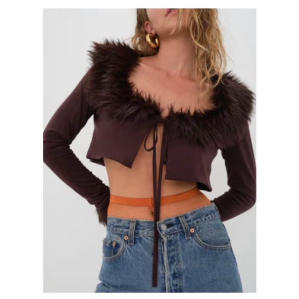 For Love & Lemons Esme Faux fur Jacket